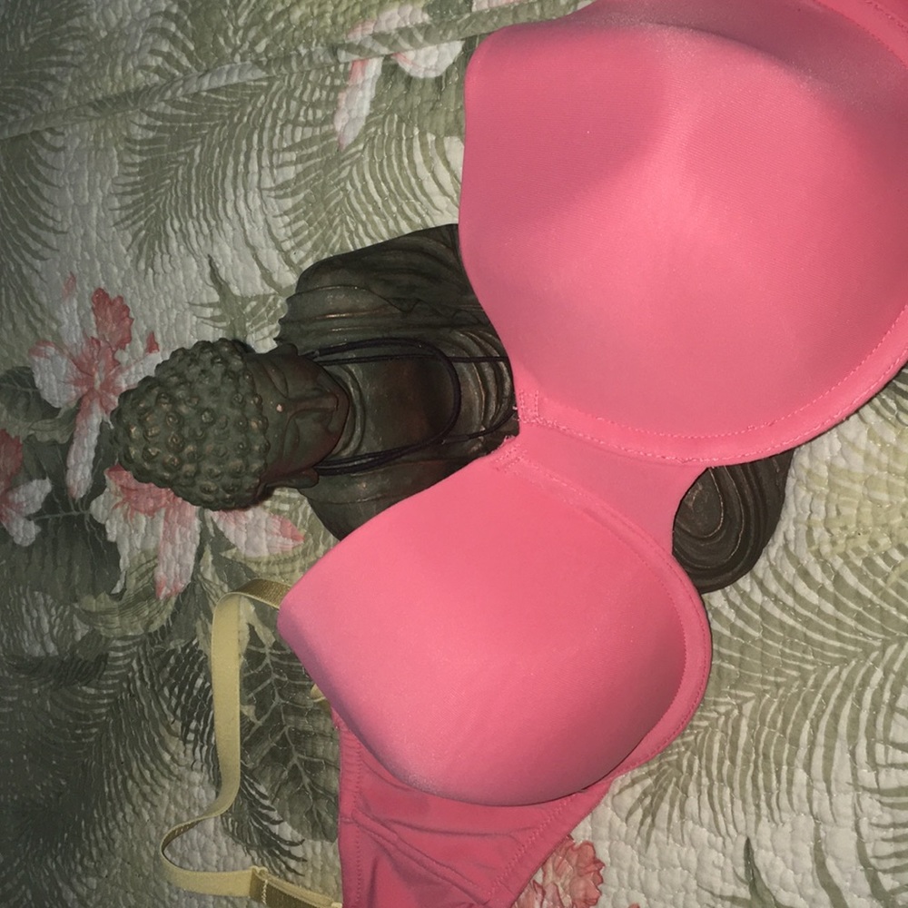 Sweet Nothings Coral & Yellow Convertible Bra.